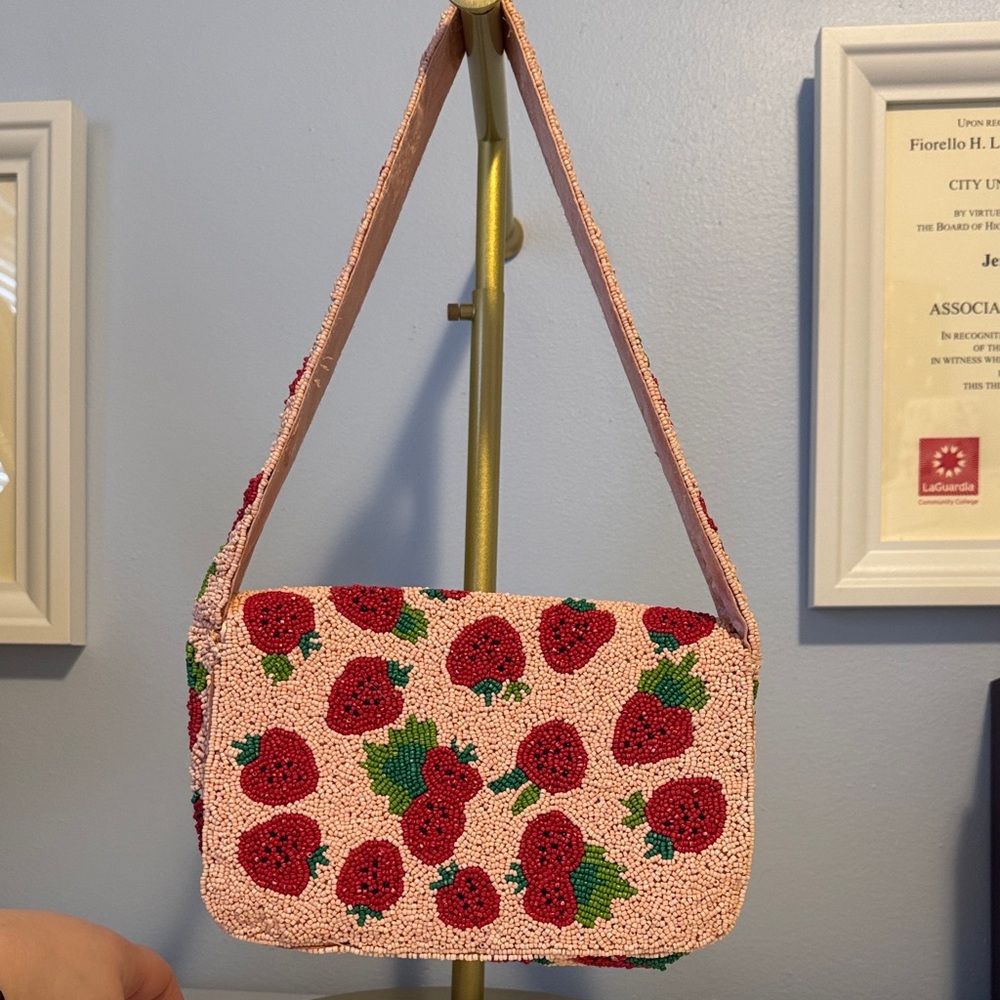 Sincerely Jules Pink Strawberry Shoulder Bag - Picture 2 of 5